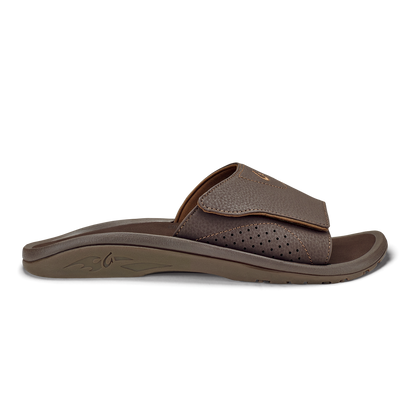 OluKai Nalu Slide Men's Beach Slide Sandals - Dark Java