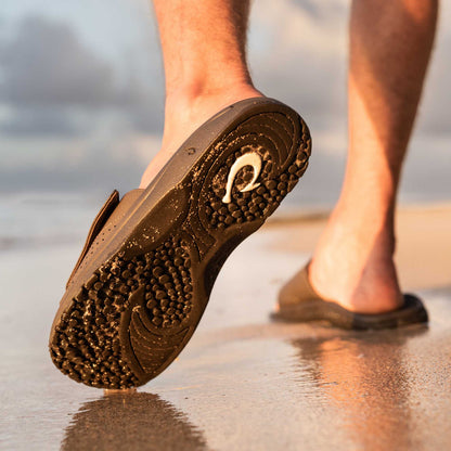 OluKai Nalu Slide Men's Beach Slide Sandals - Dark Java