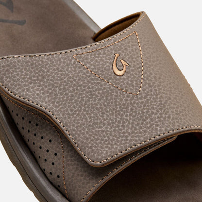 OluKai Nalu Slide Men's Beach Slide Sandals - Dark Java