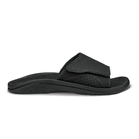 OluKai Nalu Slide Men's Beach Slide Sandals - Black