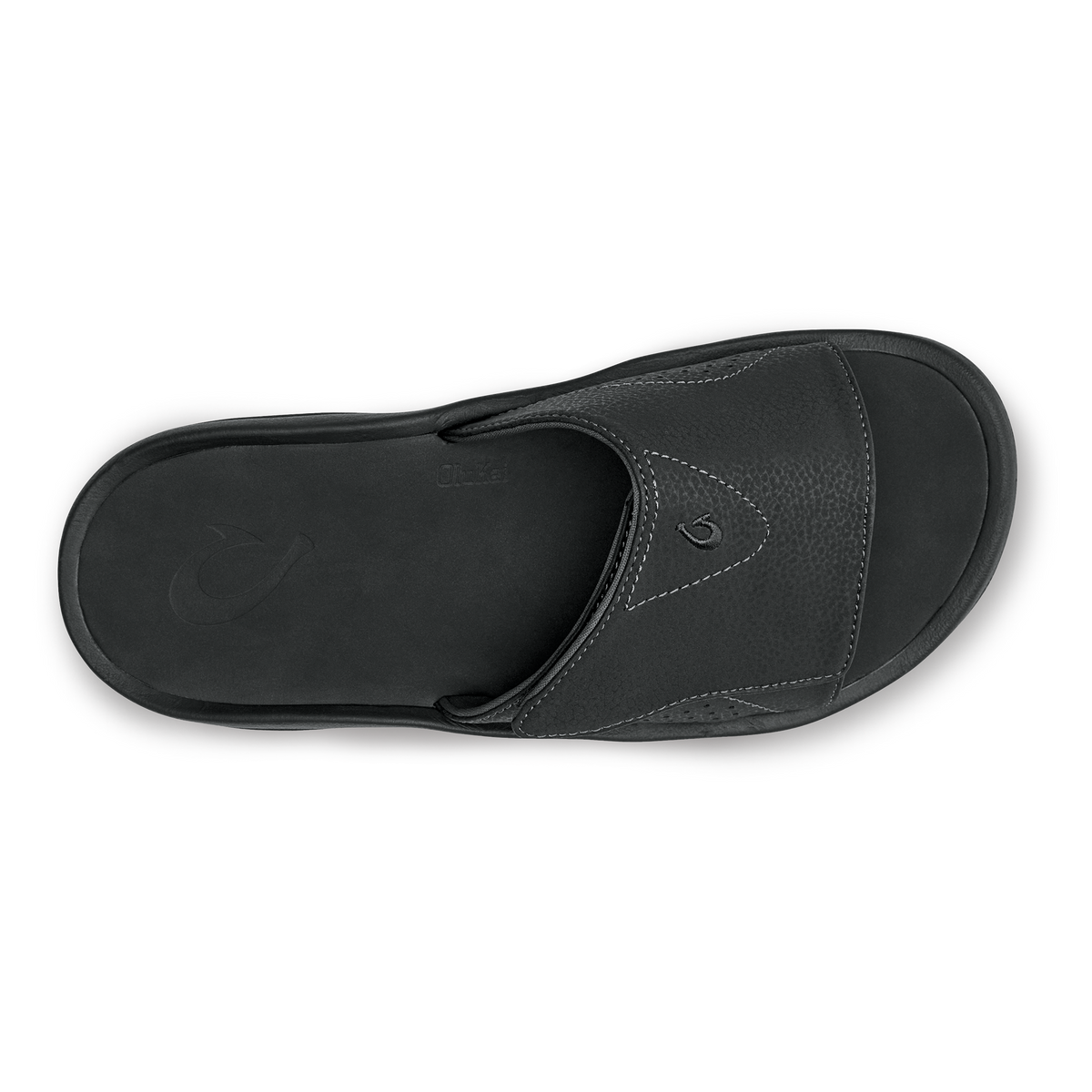 OluKai Nalu Slide Men's Beach Slide Sandals - Black