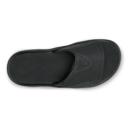 OluKai Nalu Slide Men's Beach Slide Sandals - Black