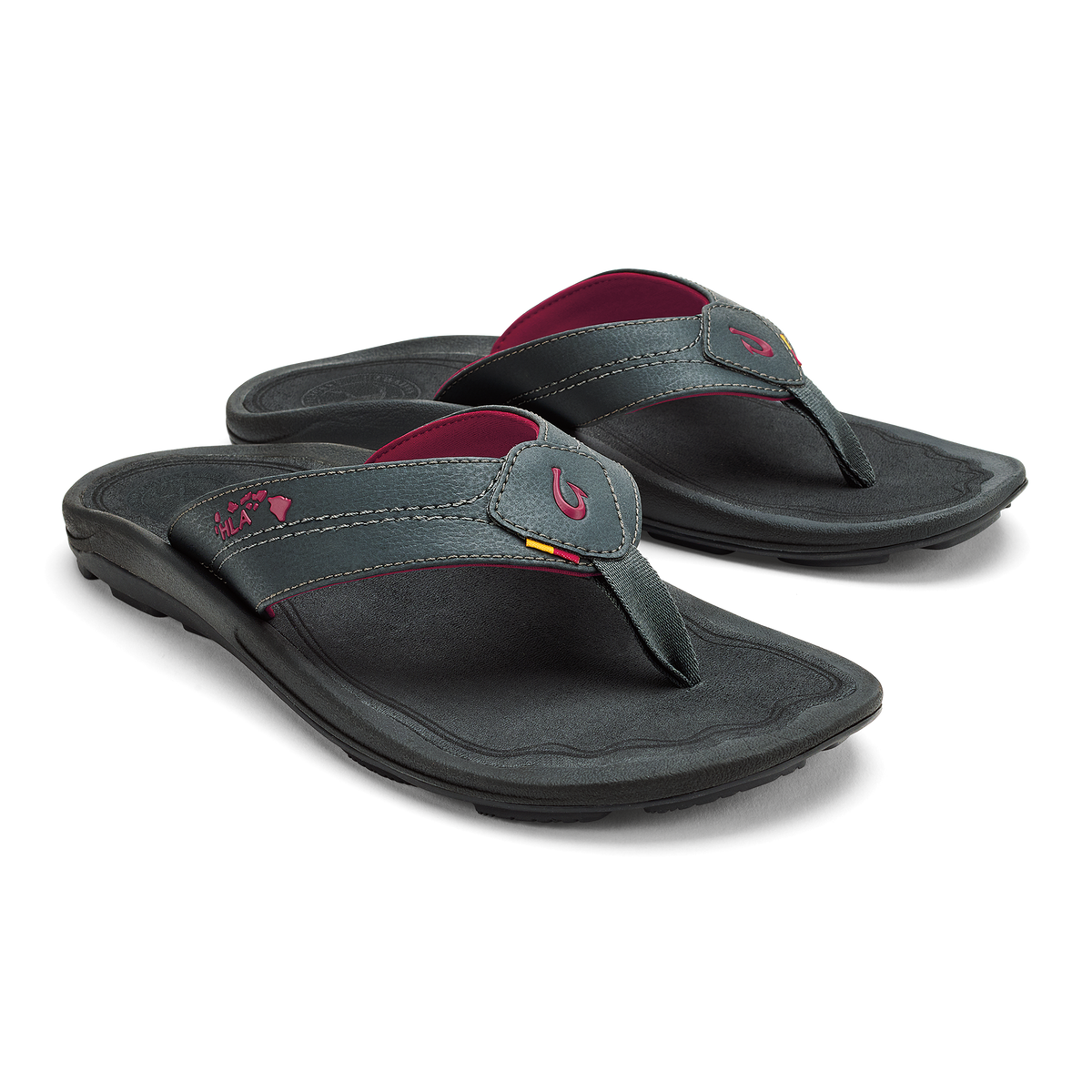 OluKai Kīpī Men’s Comfortable Beach Sandals - Dark Shadow