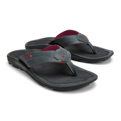 OluKai Kīpī Men’s Comfortable Beach Sandals - Dark Shadow