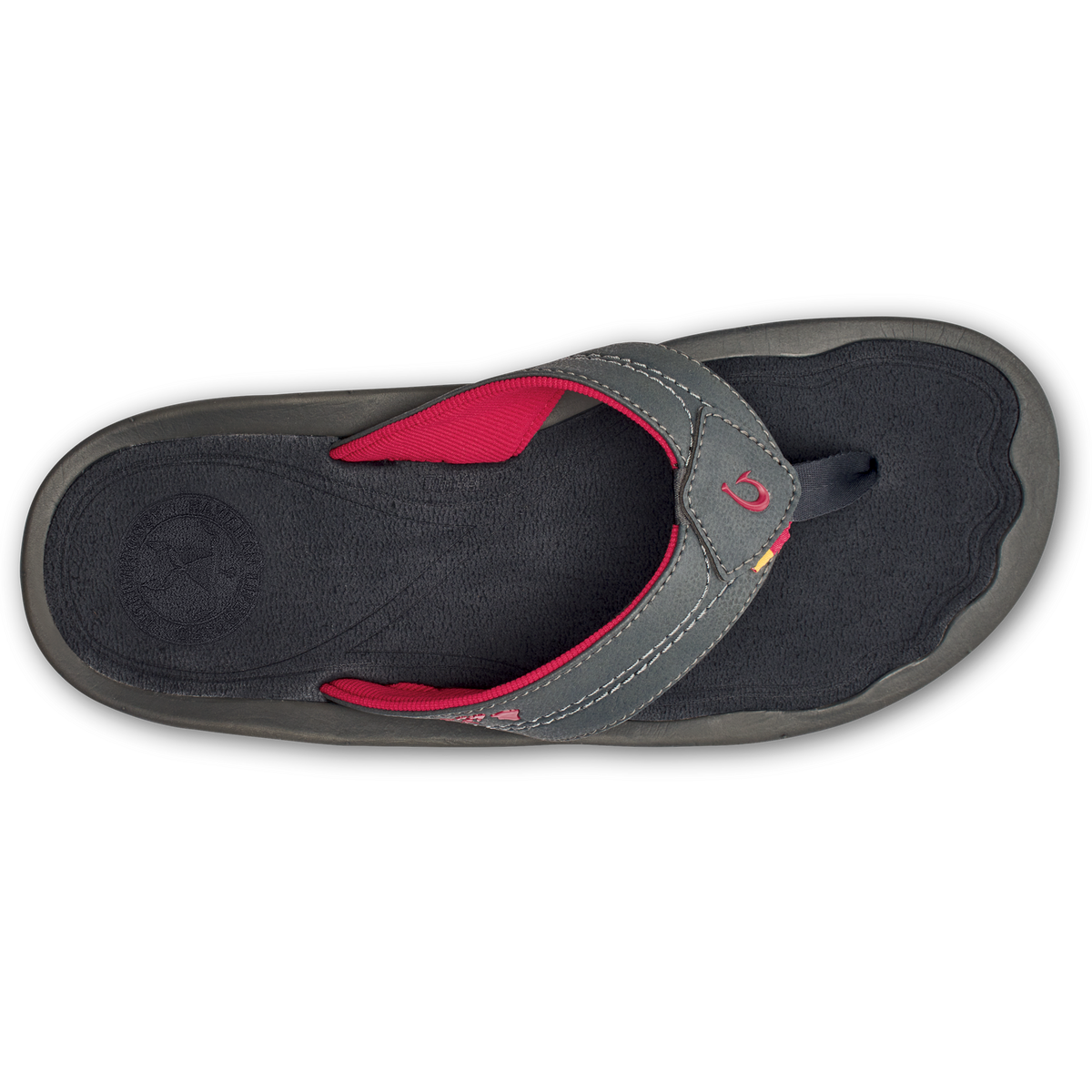 OluKai Kīpī Men’s Comfortable Beach Sandals - Dark Shadow