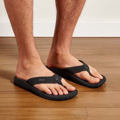 OluKai OluKai ‘Ohana - Black / Dark Shadow | Men's Beach Sandals