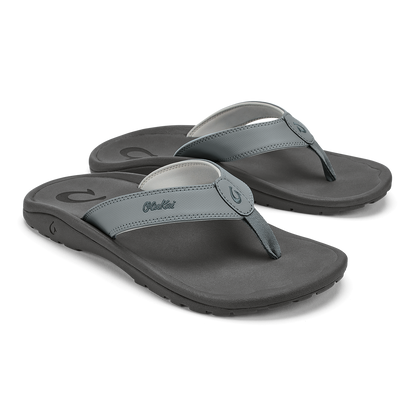 OluKai ‘Ohana Men's Best Selling Beach Sandals - Ash / Rock