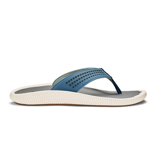 OluKai Ulele Men's Beach Sandals - Slate Blue / Charcoal