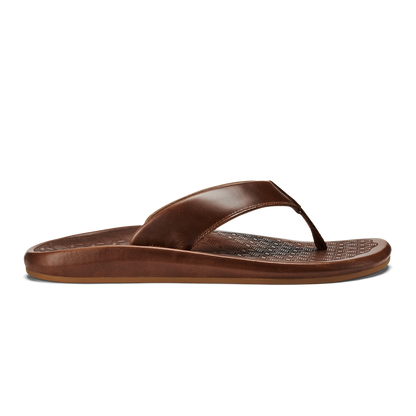 OluKai ‘Ilikai Men‘s Leather Sandals - Toffee