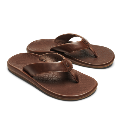 OluKai ‘Ilikai Men‘s Leather Sandals - Toffee
