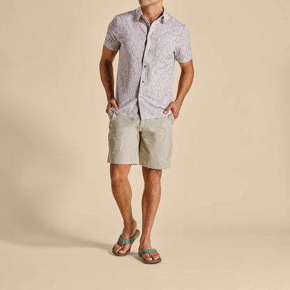 OluKai Hiapo - Odyssey Grey / Sahara Men’s Leather Beach Sandals