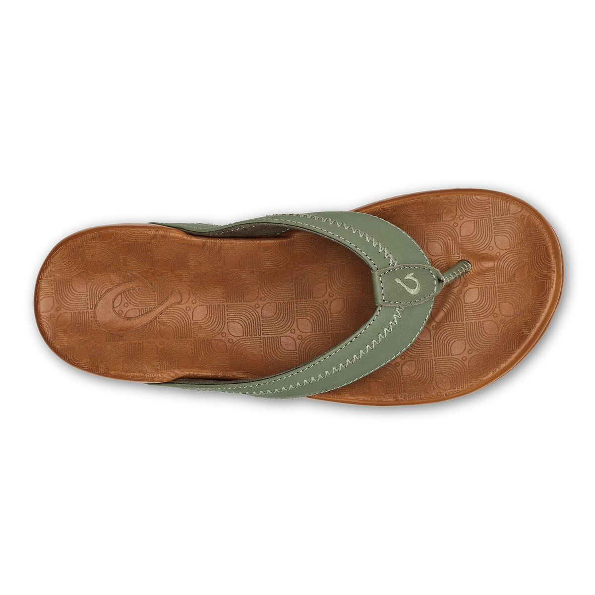OluKai Hiapo - Odyssey Grey / Sahara Men’s Leather Beach Sandals