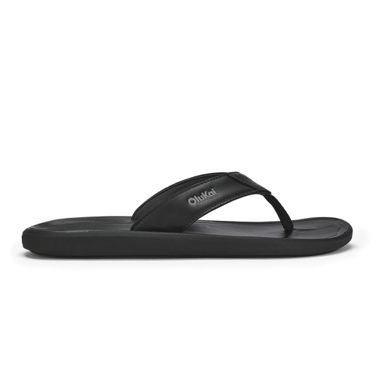 OluKai Pili Men’s Waterproof Leather Sandals - Lava Rock