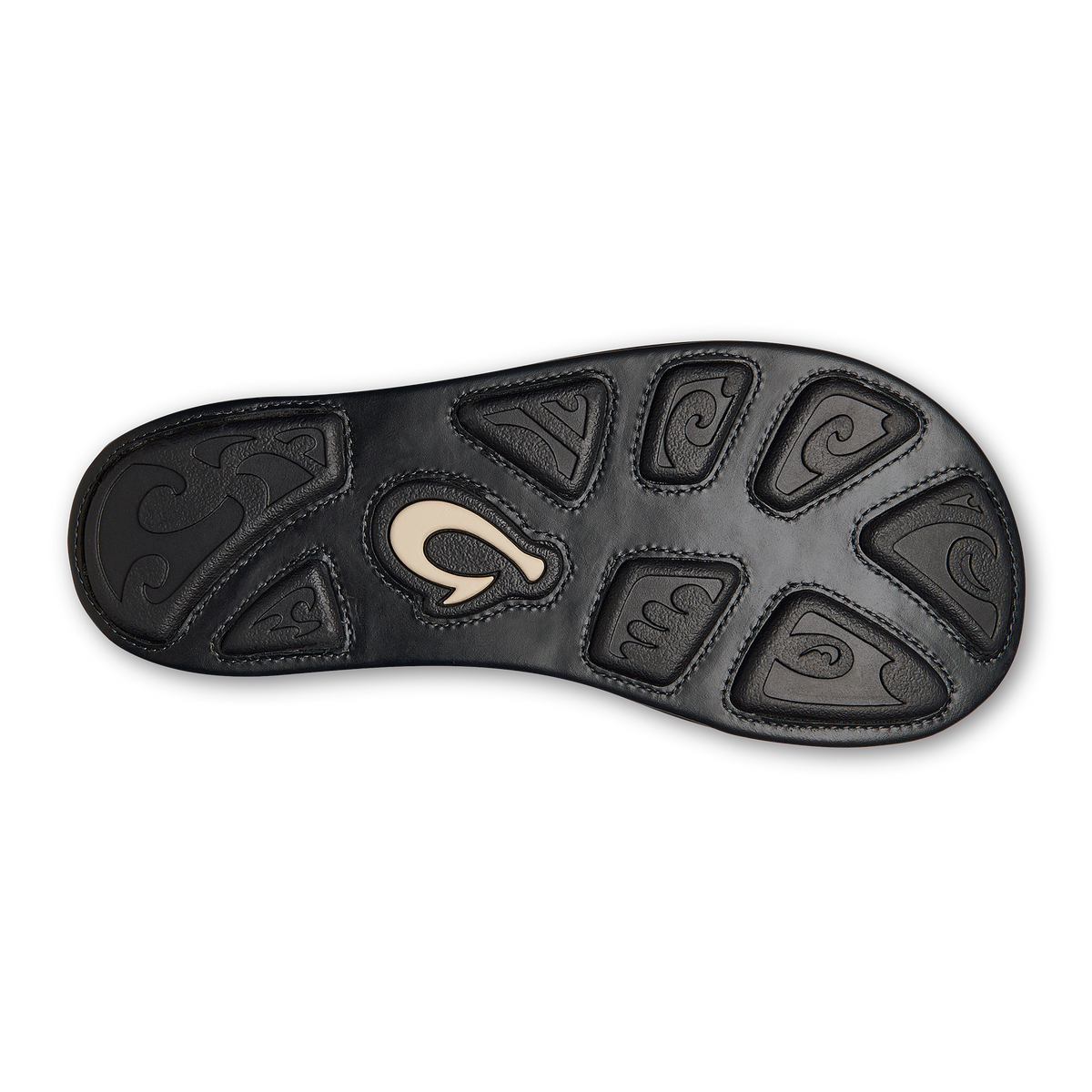 OluKai Hiapo - Lava Rock Men’s Leather Beach Sandals