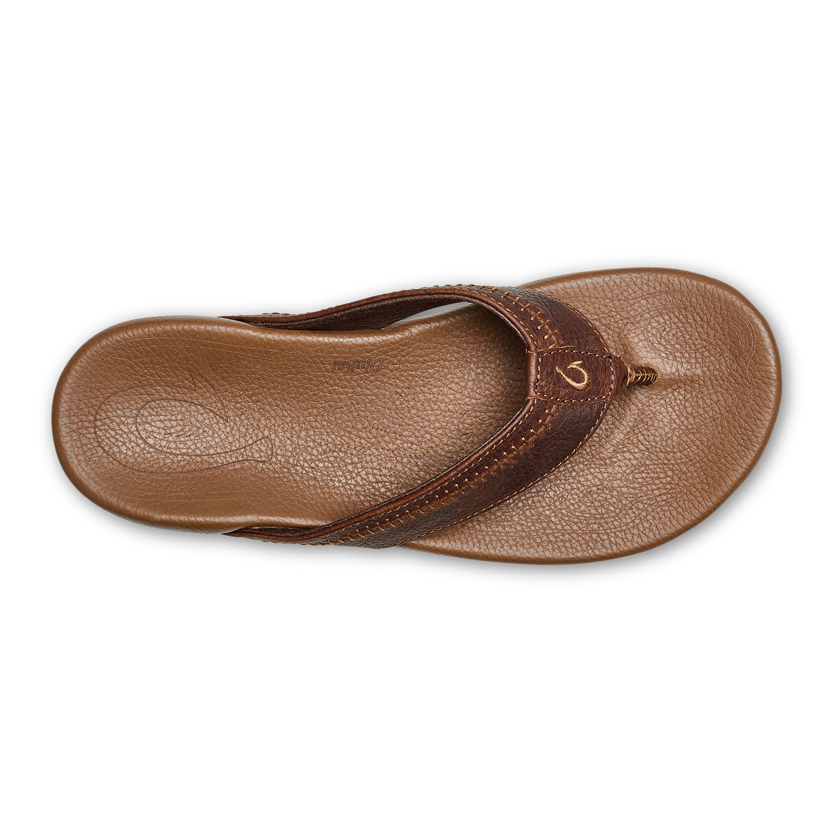 OluKai Hiapo -Dark Java / Toffee Men’s Leather Beach Sandals