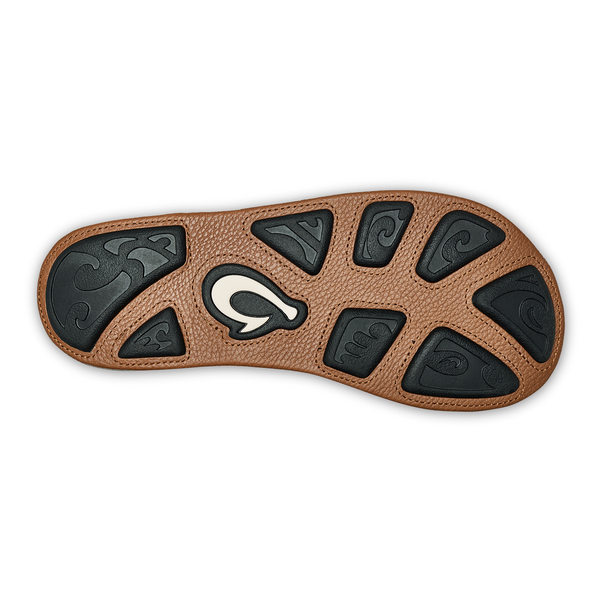 OluKai Hiapo -Dark Java / Toffee Men’s Leather Beach Sandals