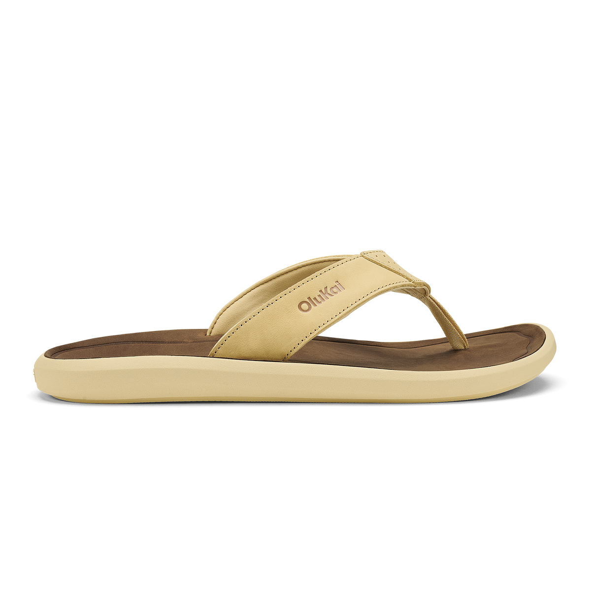 OluKai Pili Men’s Waterproof Leather Sandals - Toasted Coconut / Tan