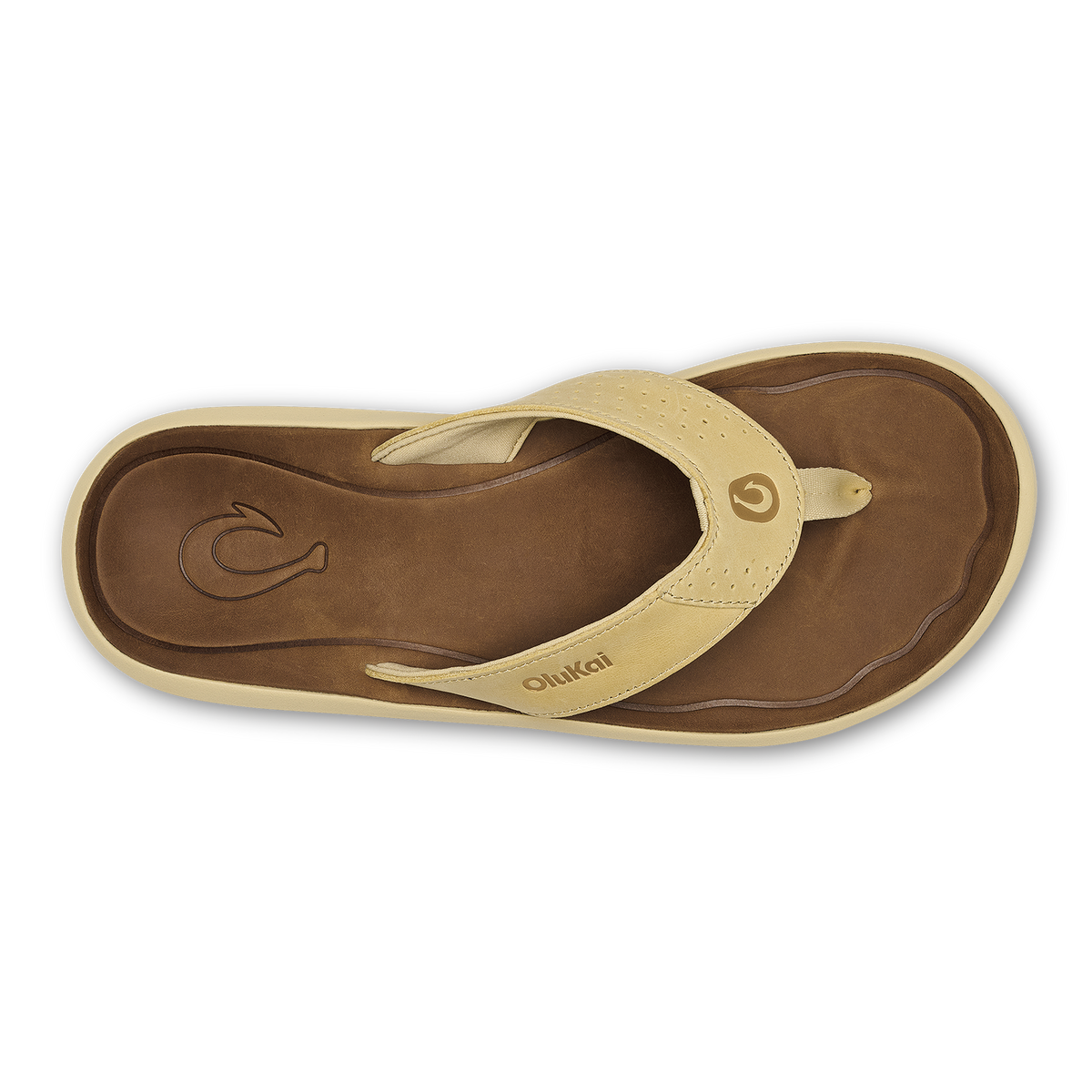 OluKai Pili Men’s Waterproof Leather Sandals - Toasted Coconut / Tan
