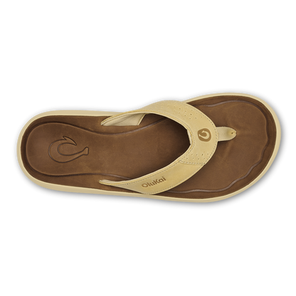 OluKai Pili Men’s Waterproof Leather Sandals - Toasted Coconut / Tan