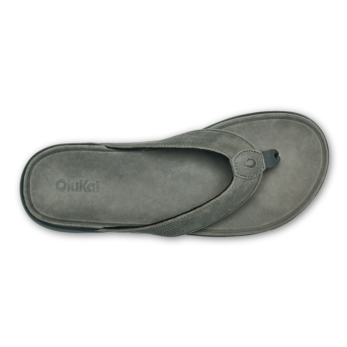 OluKai Tuahine Men's Waterproof Leather Beach Sandals - Rock