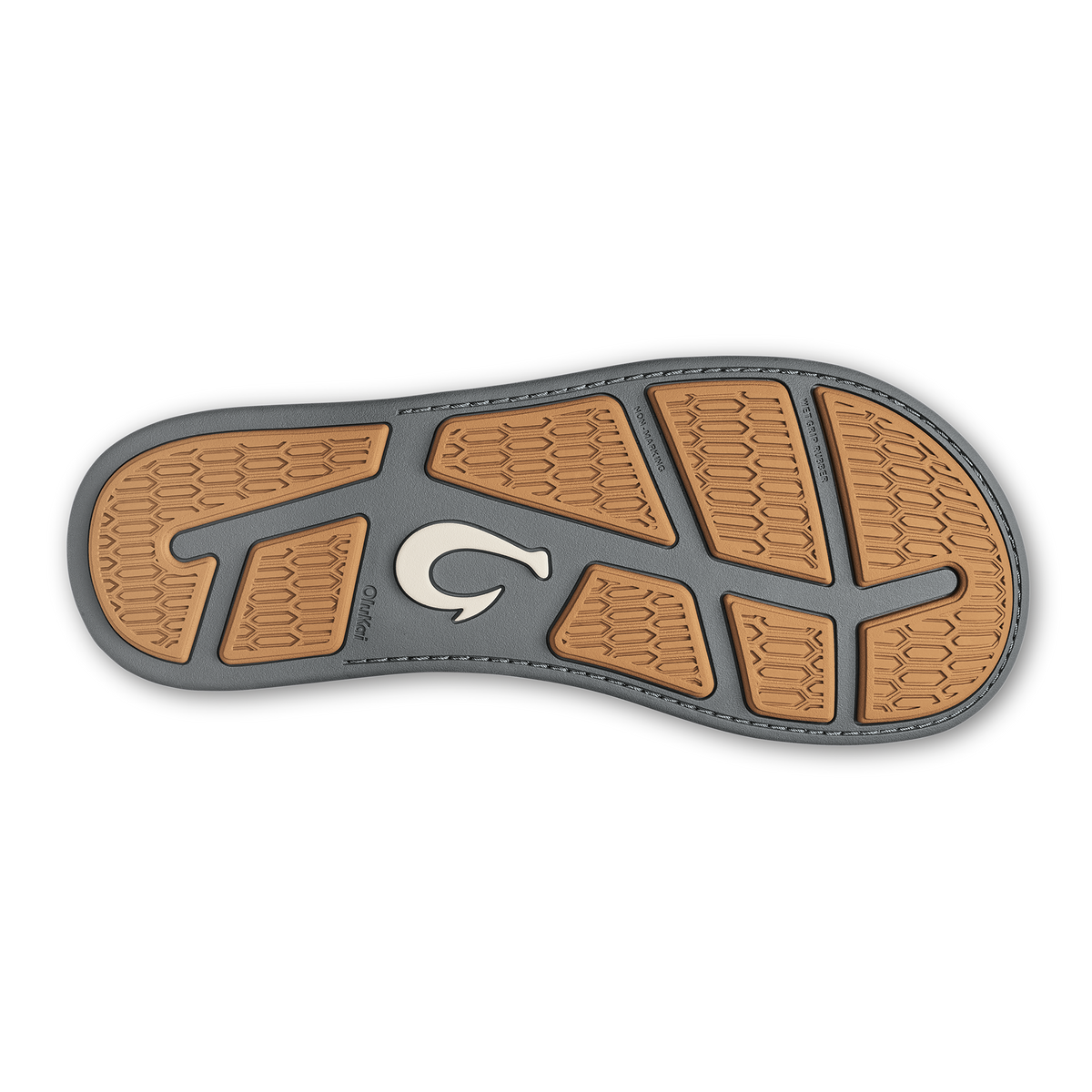 OluKai Tuahine Men's Waterproof Leather Beach Sandals - Rock