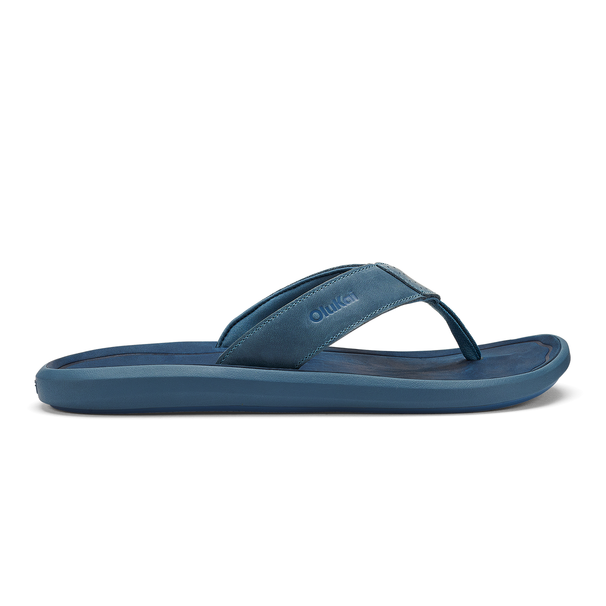 OluKai Pili Men’s Waterproof Leather Sandals - Blue Fog / Coastal Blue
