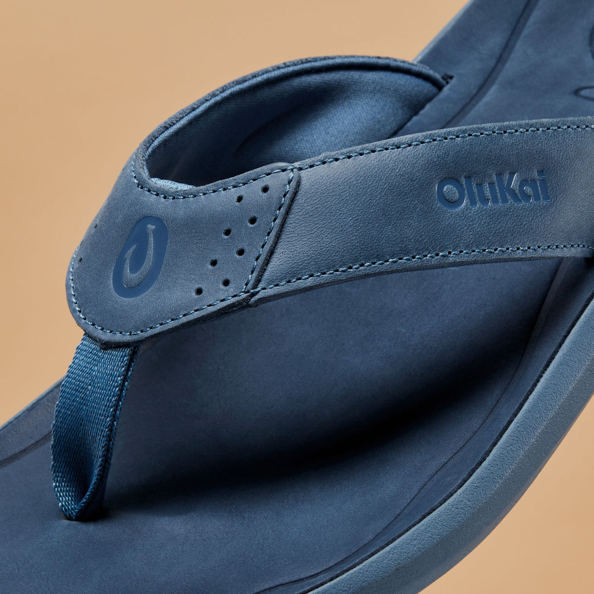 OluKai Pili Men’s Waterproof Leather Sandals - Blue Fog / Coastal Blue