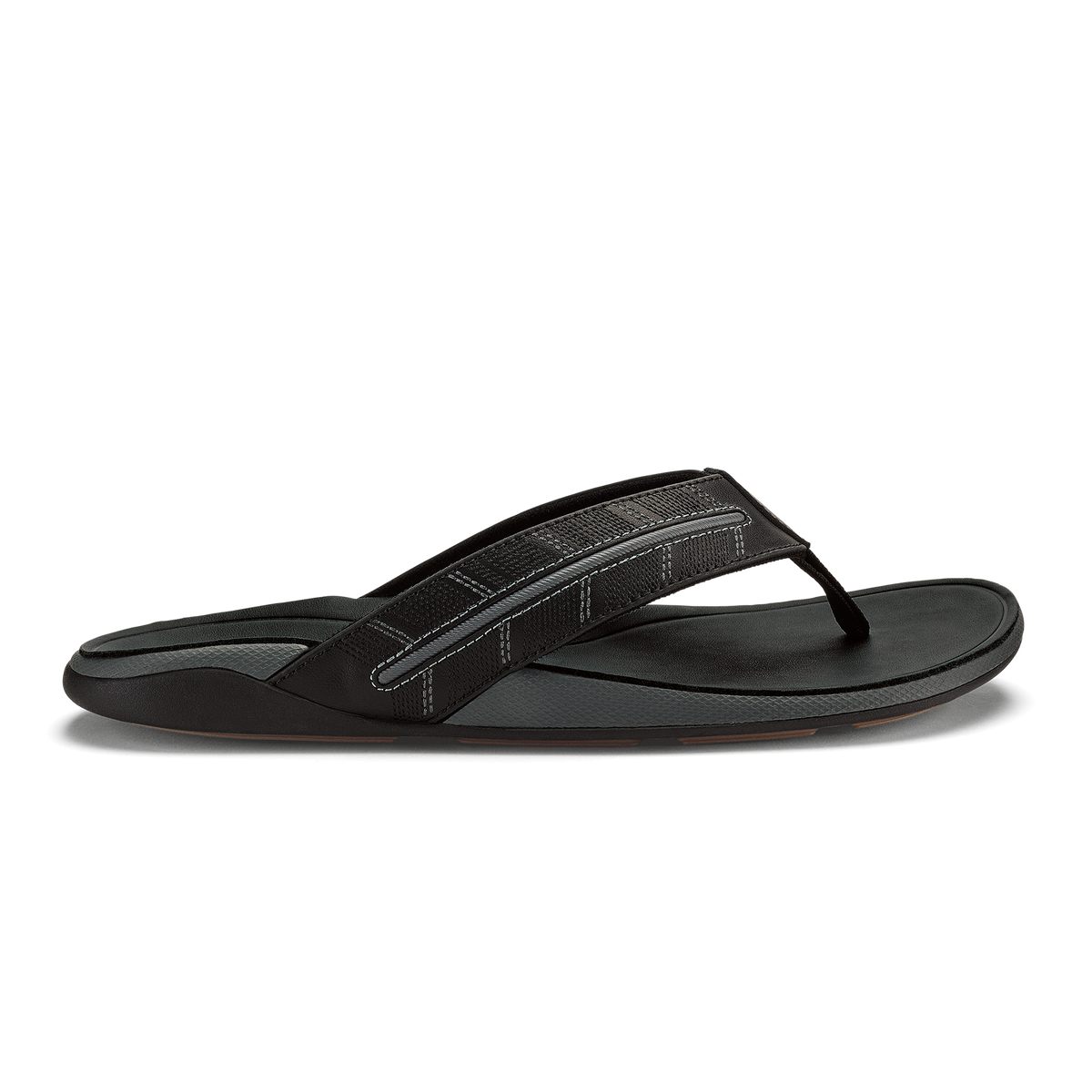 OluKai Tuahine Palm - Lava Rock / Dk Shadow