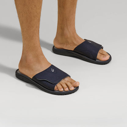 OluKai OluKai Nalu Slide - Trench Blue / Charcoal | Men's Sandals