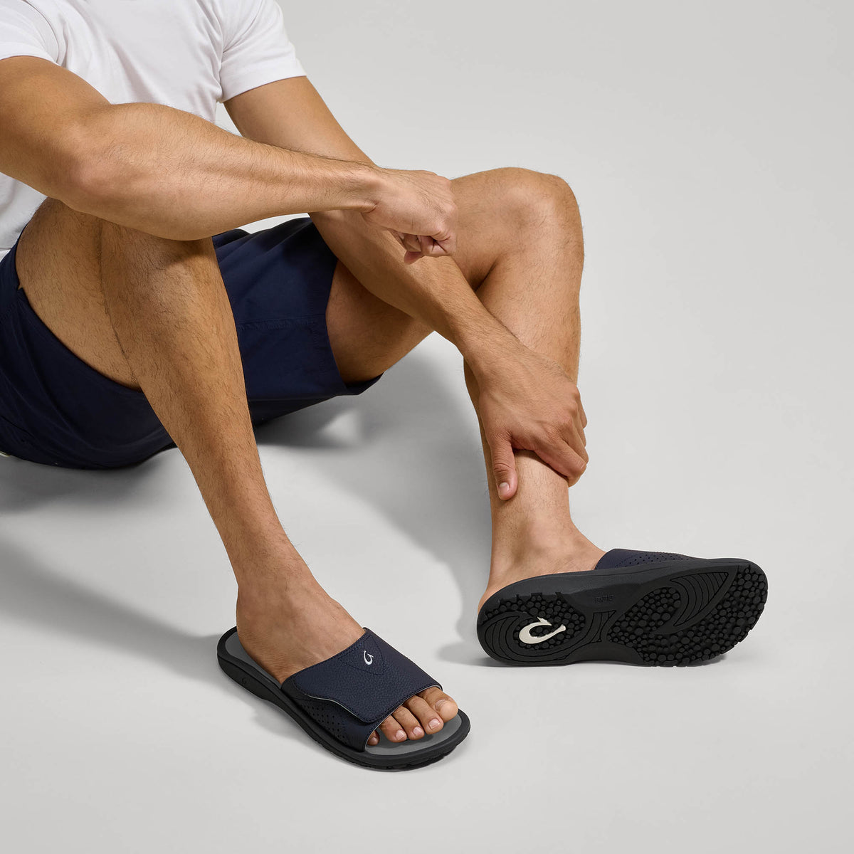 OluKai OluKai Nalu Slide - Trench Blue / Charcoal | Men's Sandals