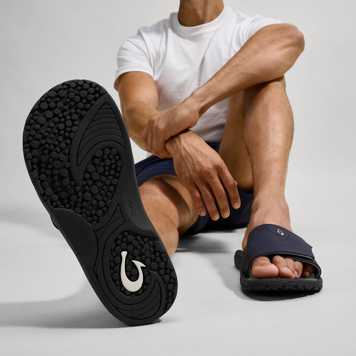 OluKai OluKai Nalu Slide - Trench Blue / Charcoal | Men's Sandals