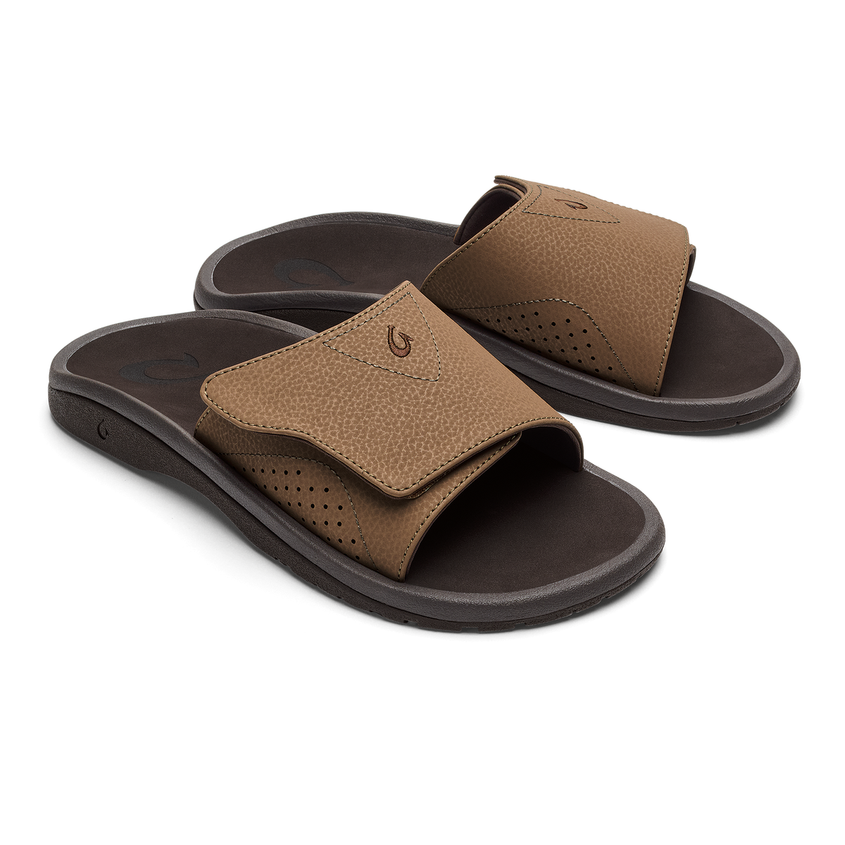 OluKai Nalu Slide - Tan / Dk Java