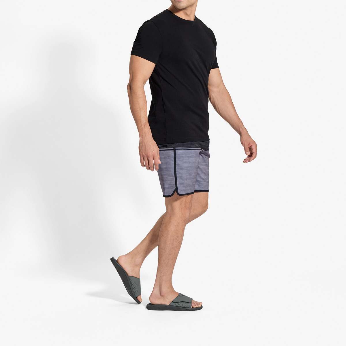 OluKai Nalu Slide - Rock / Black