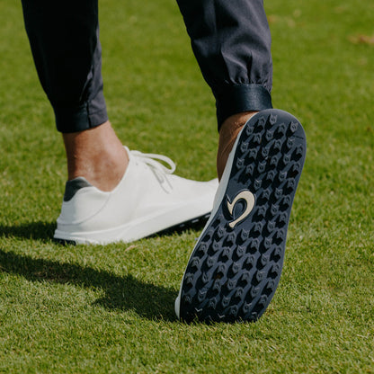 OluKai Wai‘alae Men’s Waterproof Leather Golf Shoes - White