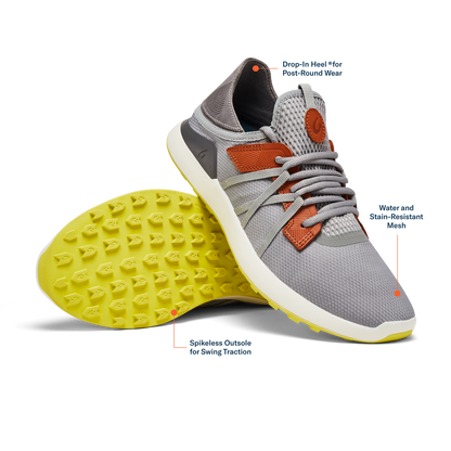 OluKai Manele Men’s Breathable Golf Shoes - Poi / Charcoal
