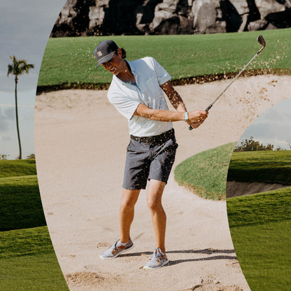 OluKai Manele Men’s Breathable Golf Shoes - Poi / Charcoal