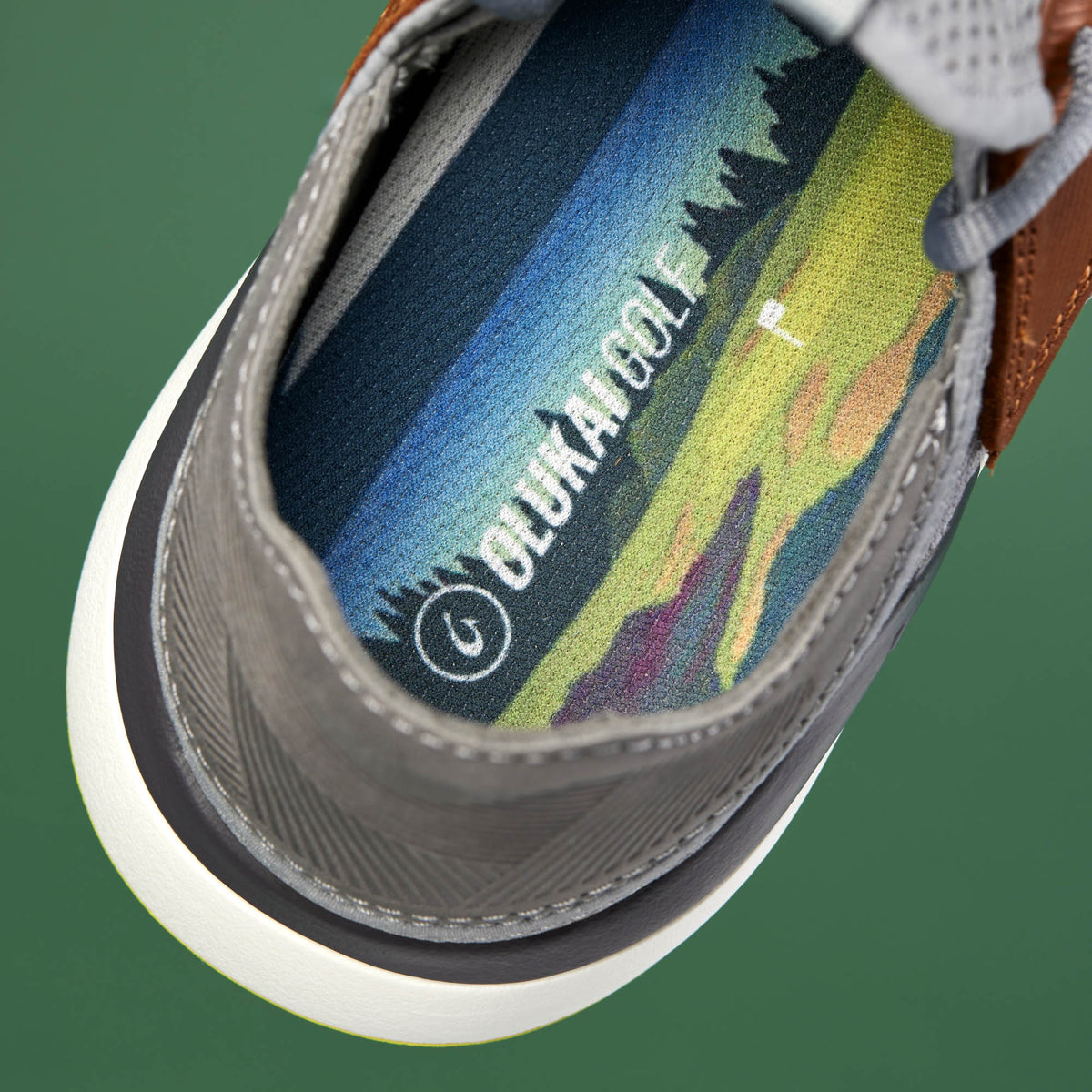 OluKai Manele Men’s Breathable Golf Shoes - Poi / Charcoal