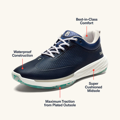 OluKai Mākena Men’s Waterproof Golf Shoes - Mood Indigo