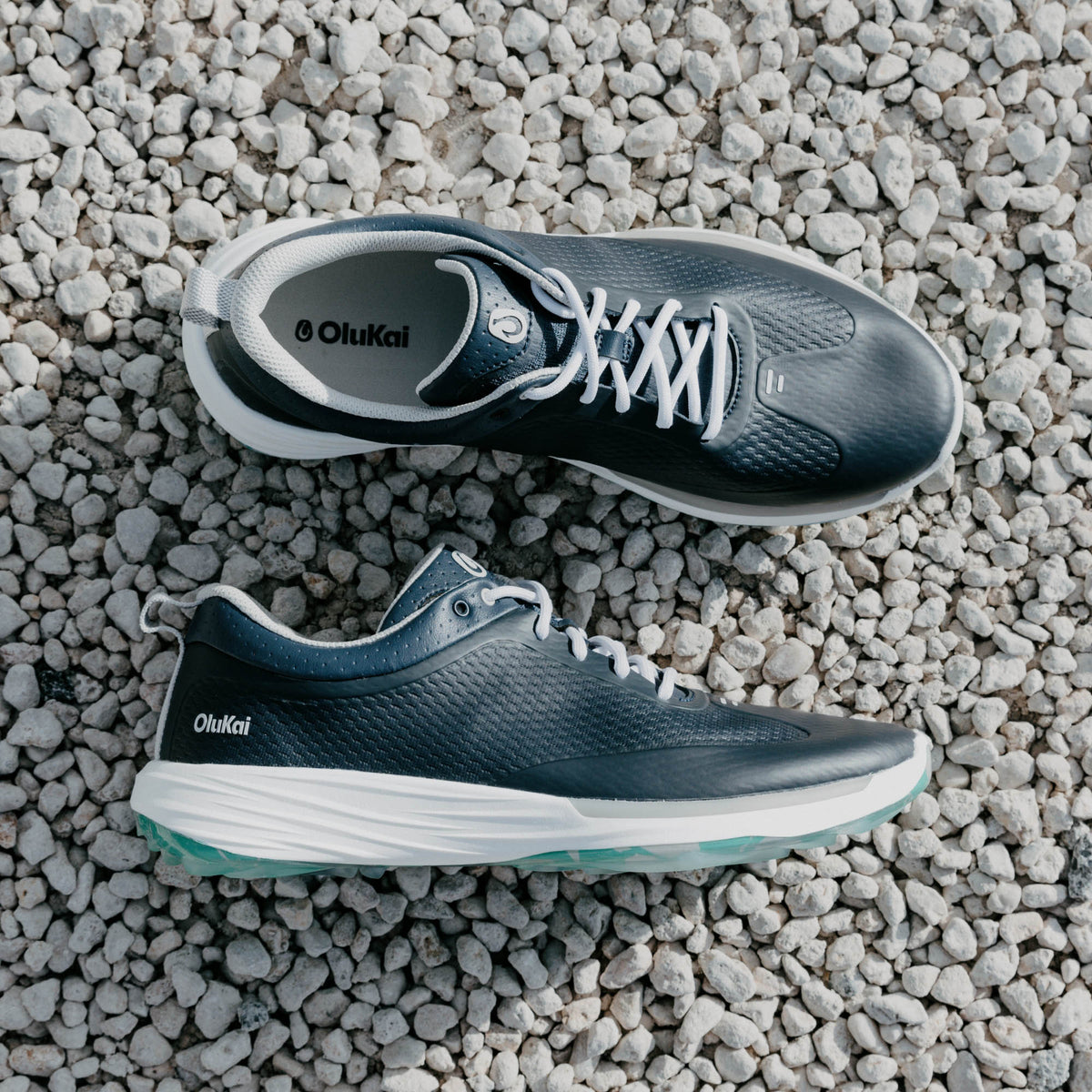 OluKai Mākena Men’s Waterproof Golf Shoes - Mood Indigo
