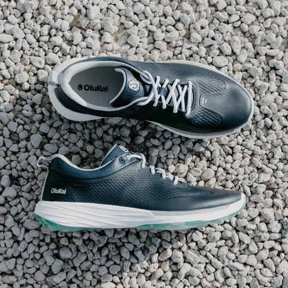 OluKai Mākena Men’s Waterproof Golf Shoes - Mood Indigo