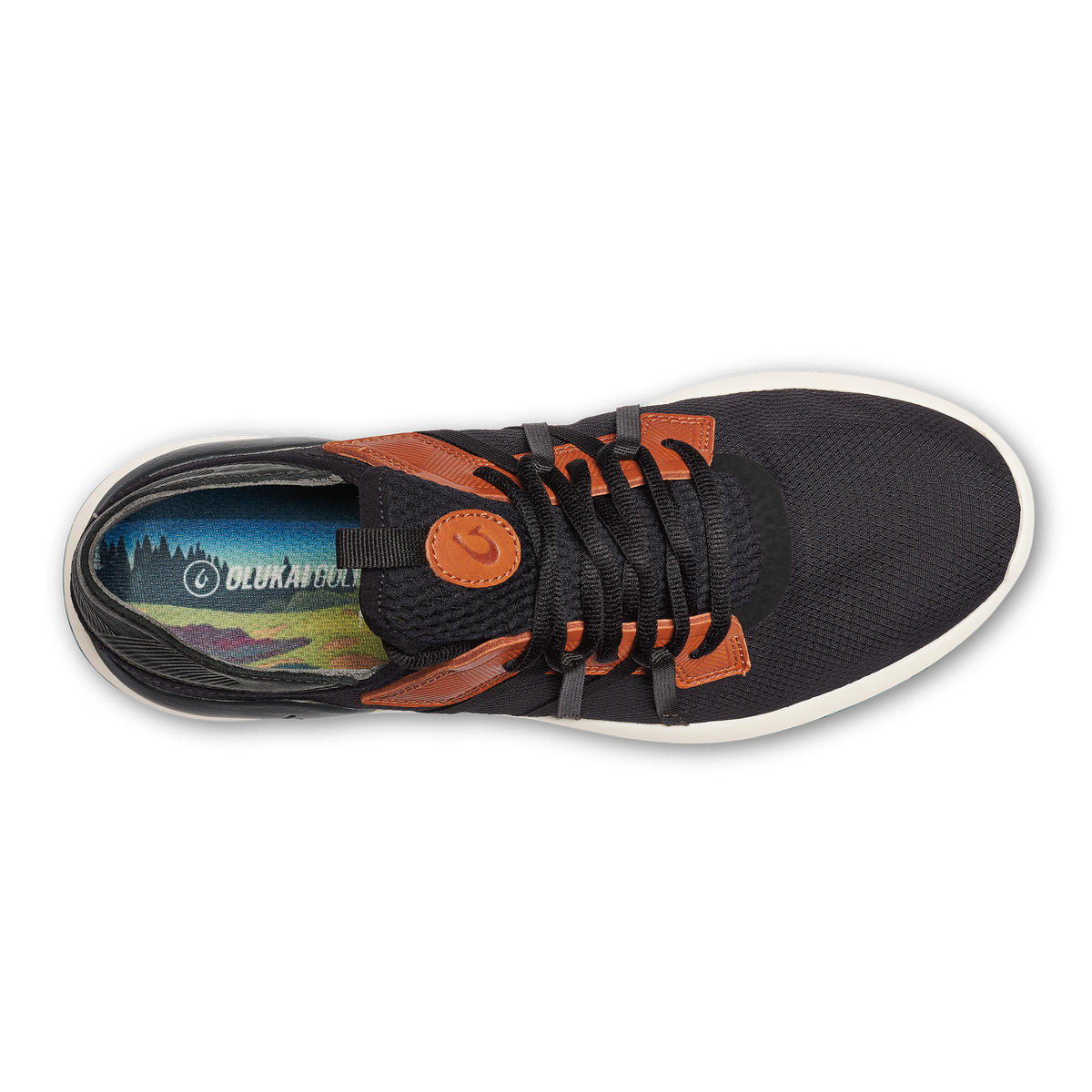 OluKai Manele Men’s Breathable Golf Shoes - Black / Dark Shadow