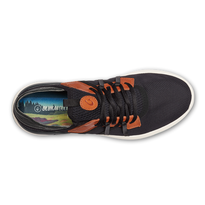 OluKai Manele Men’s Breathable Golf Shoes - Black / Dark Shadow