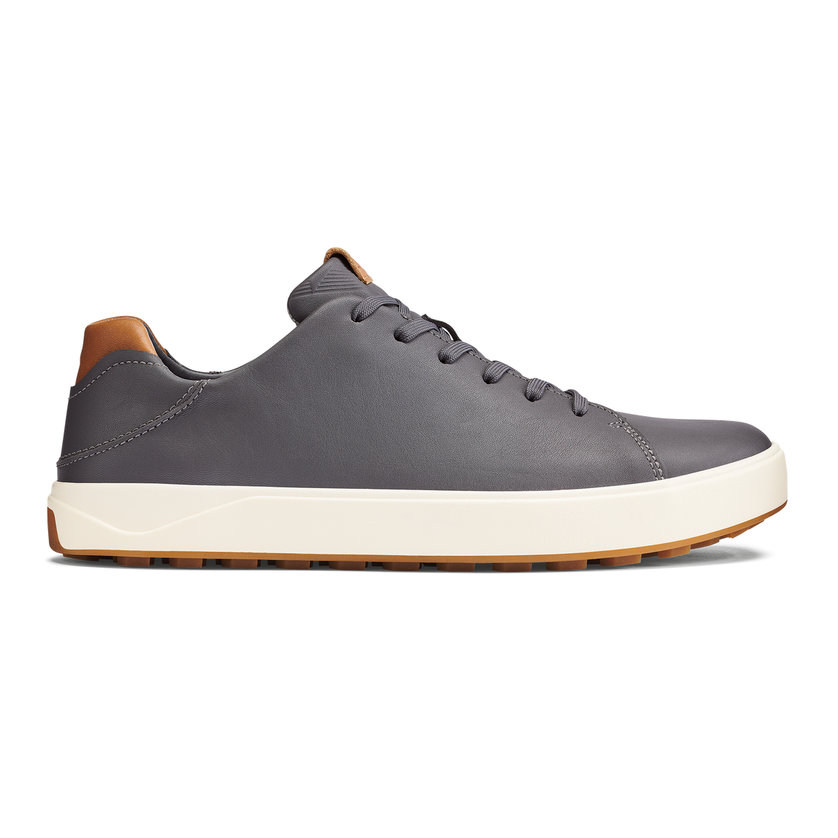OluKai Wai‘alae Men’s Waterproof Leather Golf Shoes - Stone