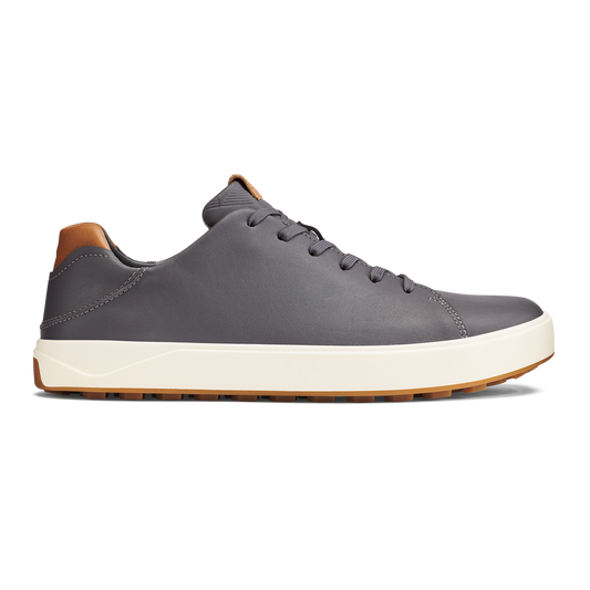 OluKai Wai‘alae Men’s Waterproof Leather Golf Shoes - Stone