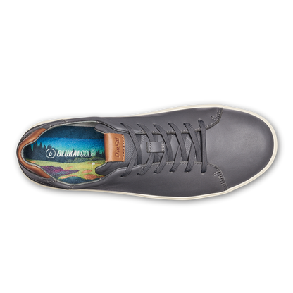 OluKai Wai‘alae Men’s Waterproof Leather Golf Shoes - Stone