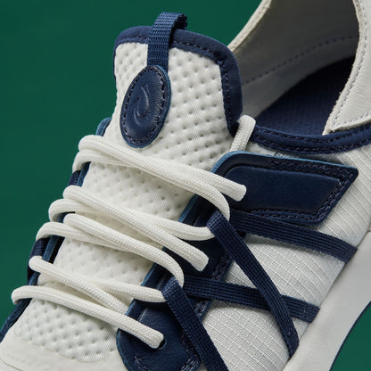 OluKai Manele Men’s Breathable Golf Shoes - Bright White / Mood Indigo