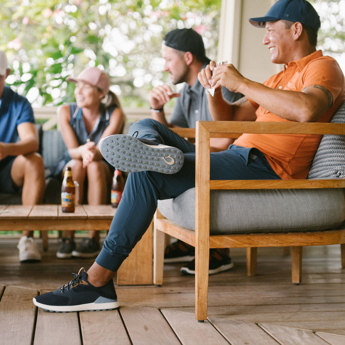 OluKai OluKai Kā‘anapali Men’s Golf Shoe - Trench Blue / Sea Ice