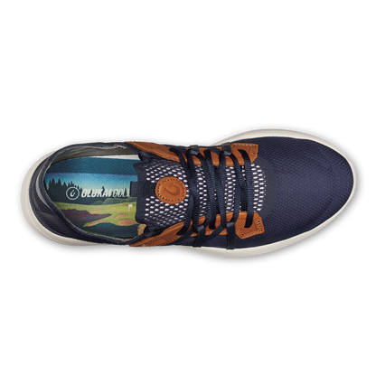 OluKai Manele Men’s Breathable Golf Shoes - Trench Blue
