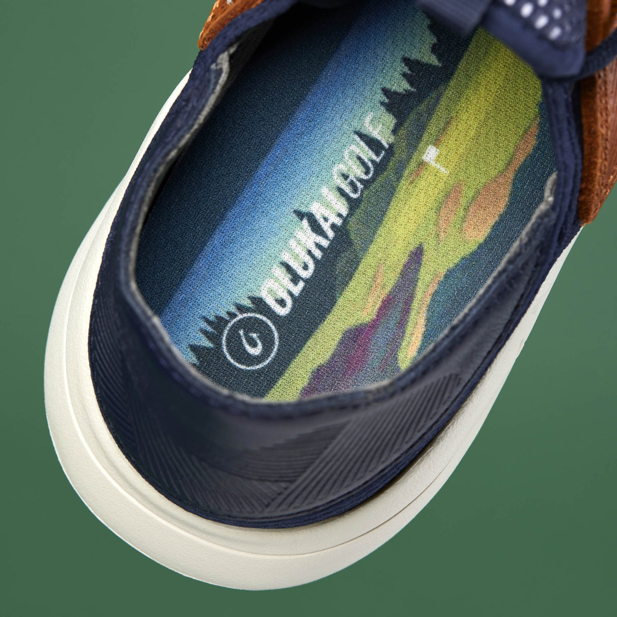 OluKai Manele Men’s Breathable Golf Shoes - Trench Blue