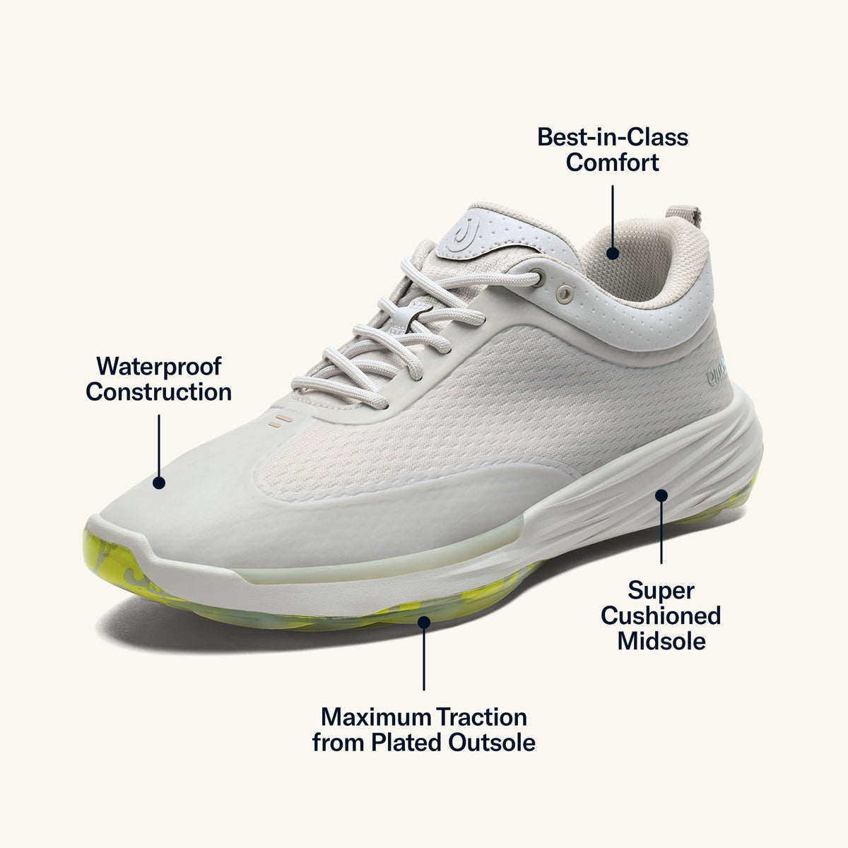 OluKai Mākena Men’s Waterproof Golf Shoes - Sterling